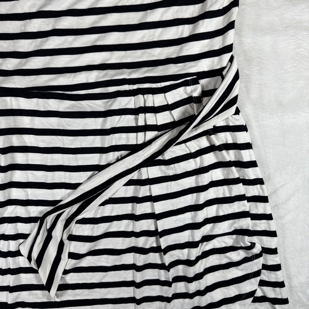 Chaps Womens Medium Short Sleeve Knit Dress Bundle Navy Blue & Striped 2 Pack - Picture 7 of 8